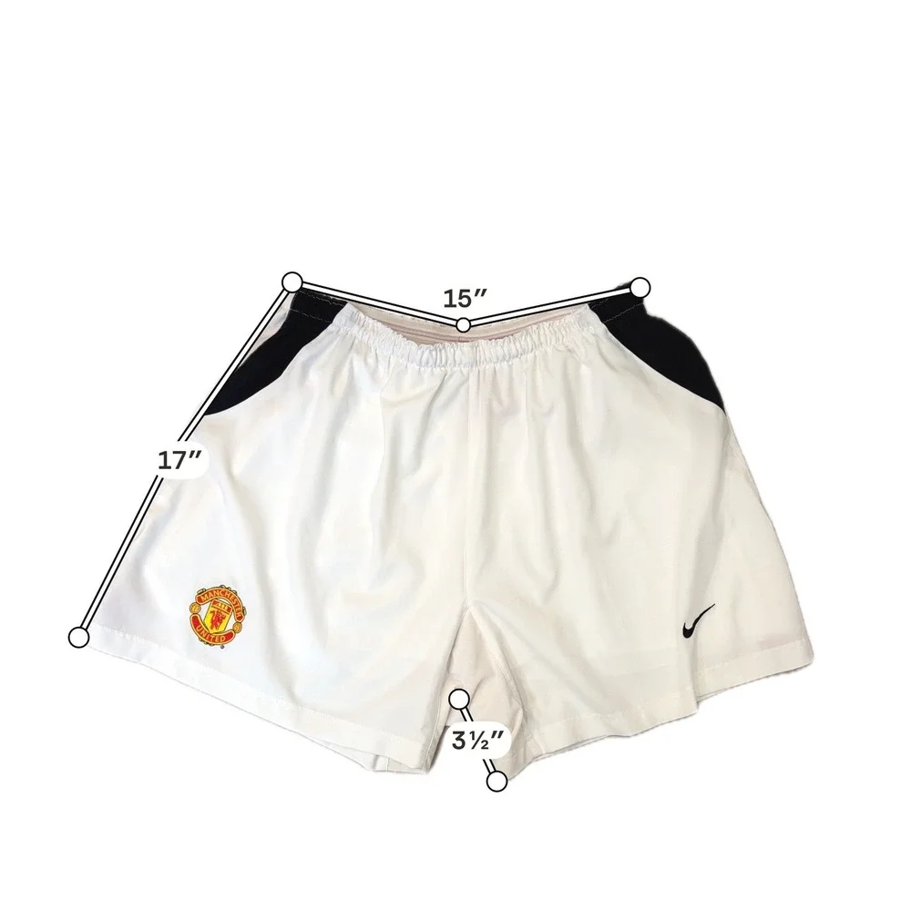 Vintage Nike Manchester United Football Training Shorts 2002-2004 Crest EPL